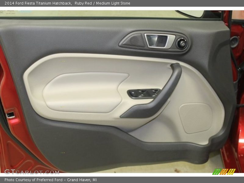 Ruby Red / Medium Light Stone 2014 Ford Fiesta Titanium Hatchback