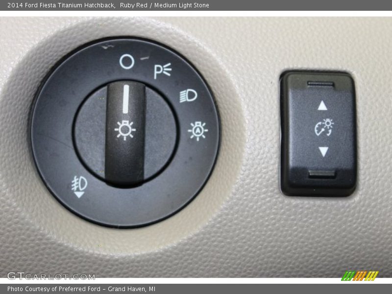 Ruby Red / Medium Light Stone 2014 Ford Fiesta Titanium Hatchback