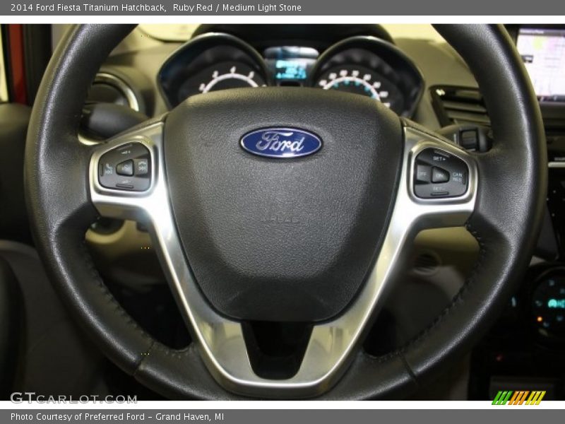 Ruby Red / Medium Light Stone 2014 Ford Fiesta Titanium Hatchback
