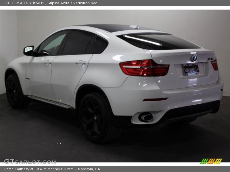 Alpine White / Vermillion Red 2013 BMW X6 xDrive35i