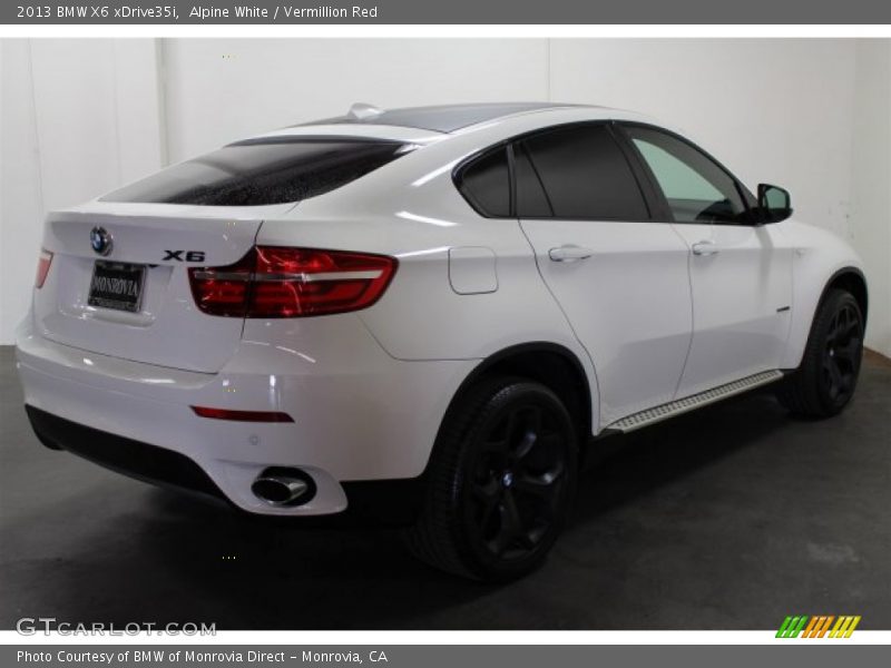 Alpine White / Vermillion Red 2013 BMW X6 xDrive35i