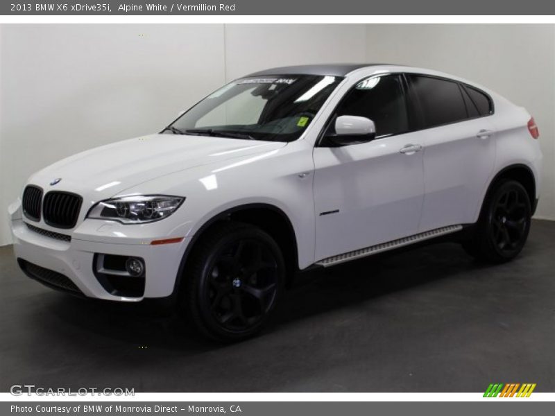 Alpine White / Vermillion Red 2013 BMW X6 xDrive35i