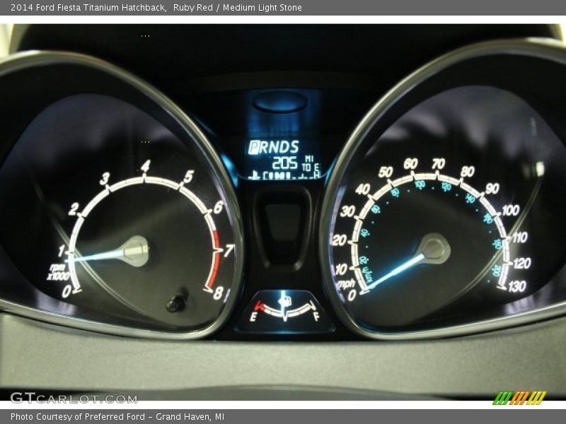 Ruby Red / Medium Light Stone 2014 Ford Fiesta Titanium Hatchback