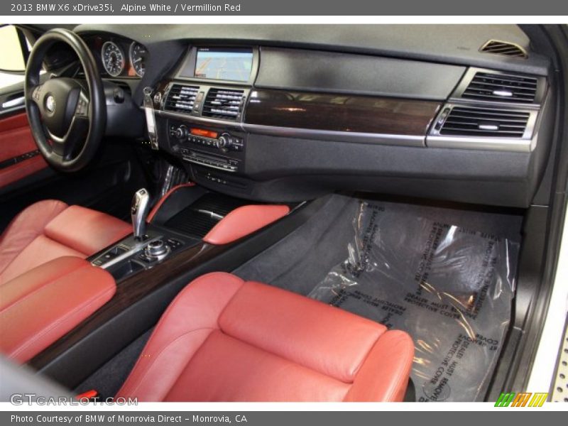 Alpine White / Vermillion Red 2013 BMW X6 xDrive35i