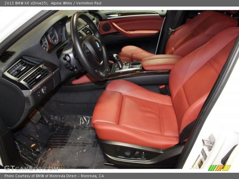 Alpine White / Vermillion Red 2013 BMW X6 xDrive35i