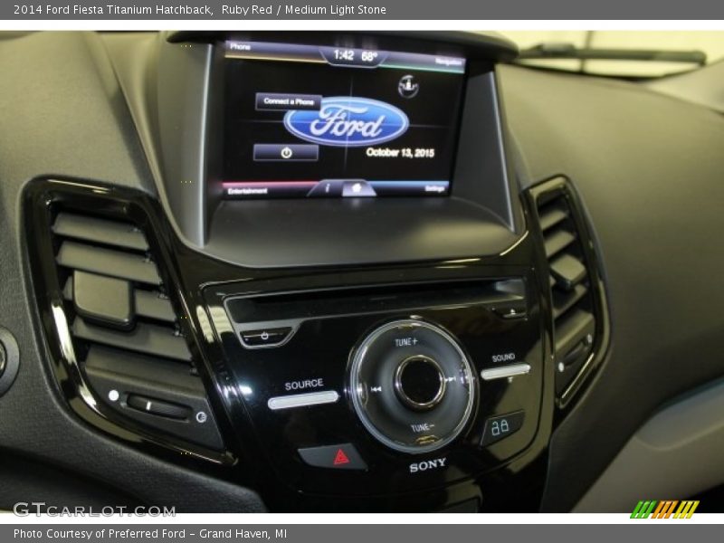 Ruby Red / Medium Light Stone 2014 Ford Fiesta Titanium Hatchback
