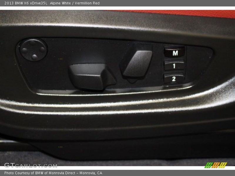 Alpine White / Vermillion Red 2013 BMW X6 xDrive35i