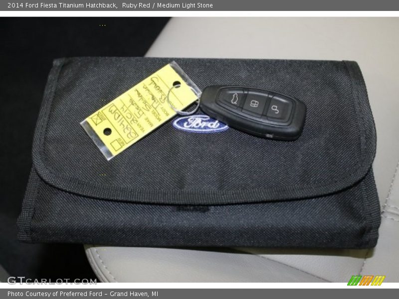 Ruby Red / Medium Light Stone 2014 Ford Fiesta Titanium Hatchback