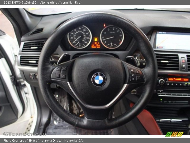 Alpine White / Vermillion Red 2013 BMW X6 xDrive35i
