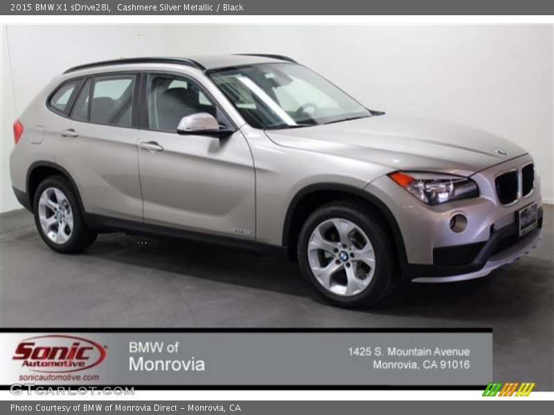Cashmere Silver Metallic / Black 2015 BMW X1 sDrive28i