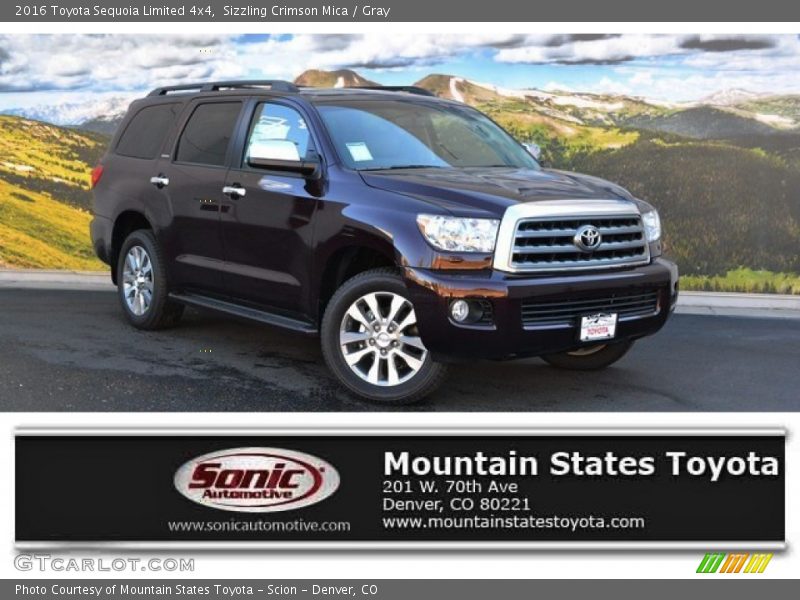 Sizzling Crimson Mica / Gray 2016 Toyota Sequoia Limited 4x4