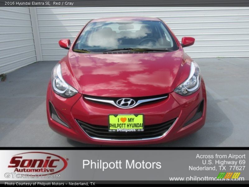 Red / Gray 2016 Hyundai Elantra SE