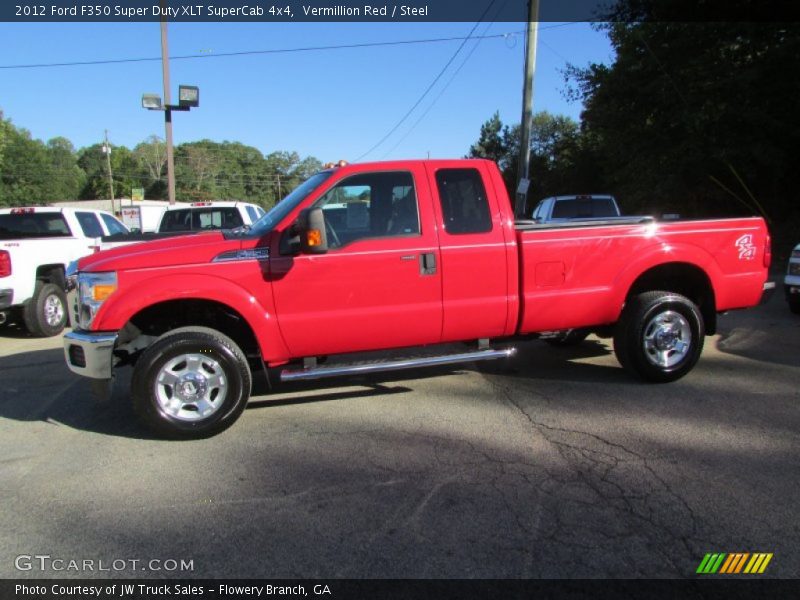 Vermillion Red / Steel 2012 Ford F350 Super Duty XLT SuperCab 4x4