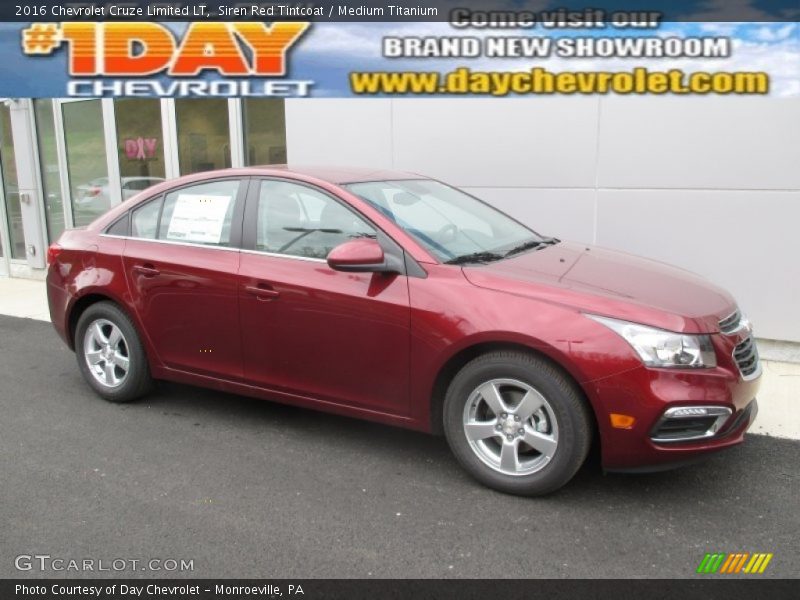 Siren Red Tintcoat / Medium Titanium 2016 Chevrolet Cruze Limited LT