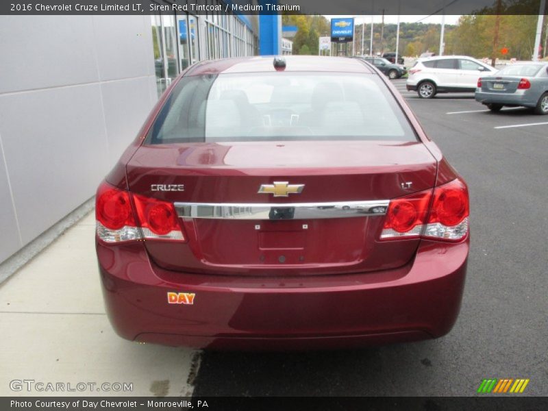 Siren Red Tintcoat / Medium Titanium 2016 Chevrolet Cruze Limited LT