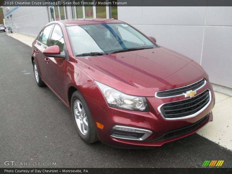 Siren Red Tintcoat / Medium Titanium 2016 Chevrolet Cruze Limited LT