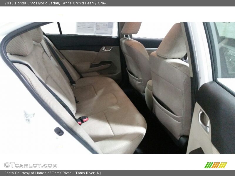 White Orchid Pearl / Gray 2013 Honda Civic Hybrid Sedan
