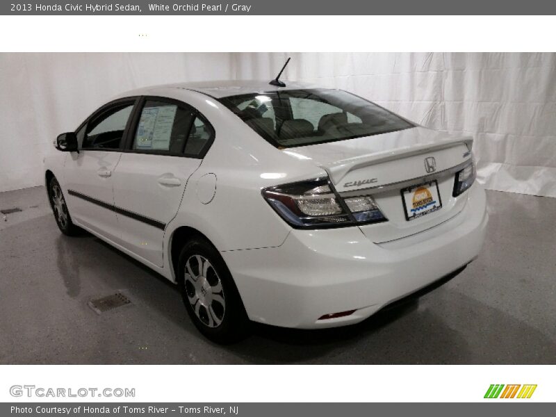 White Orchid Pearl / Gray 2013 Honda Civic Hybrid Sedan