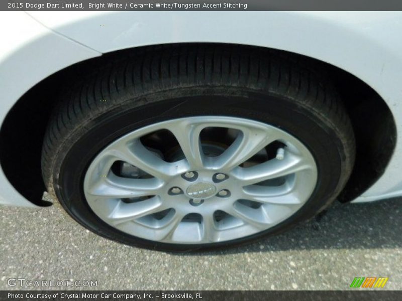Bright White / Ceramic White/Tungsten Accent Stitching 2015 Dodge Dart Limited
