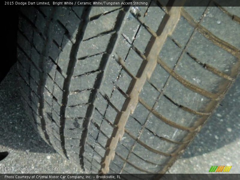 Bright White / Ceramic White/Tungsten Accent Stitching 2015 Dodge Dart Limited