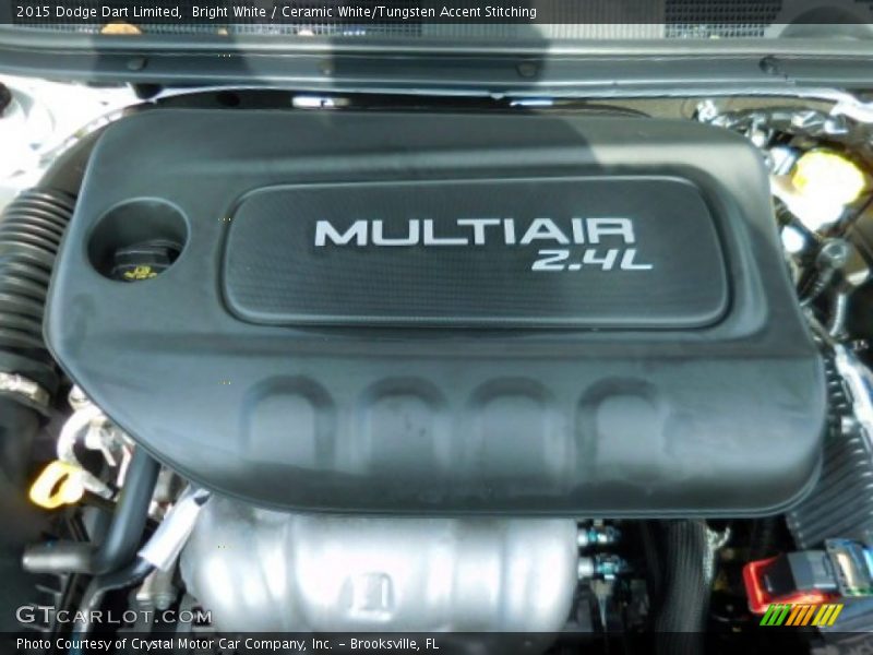 Bright White / Ceramic White/Tungsten Accent Stitching 2015 Dodge Dart Limited