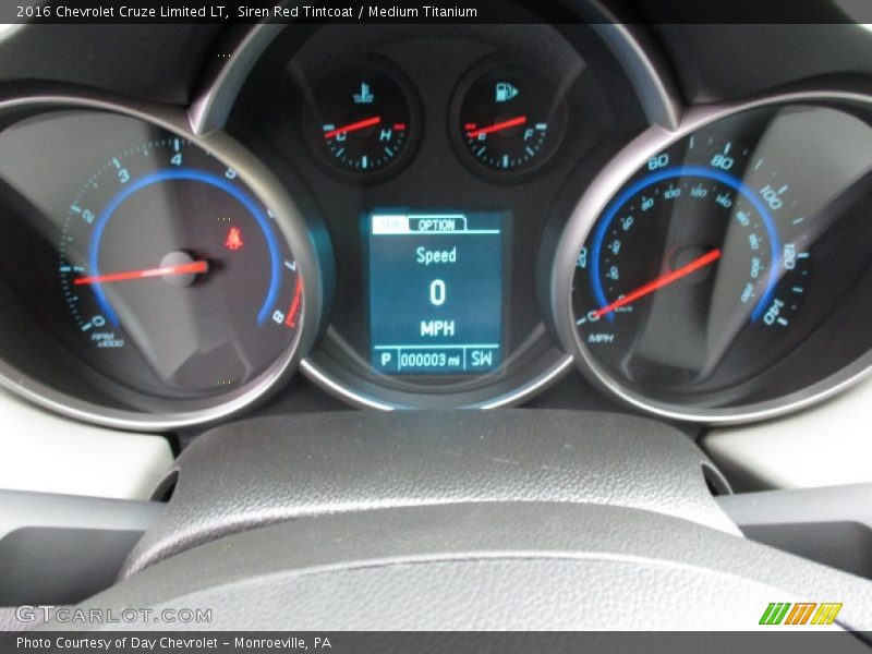 Siren Red Tintcoat / Medium Titanium 2016 Chevrolet Cruze Limited LT
