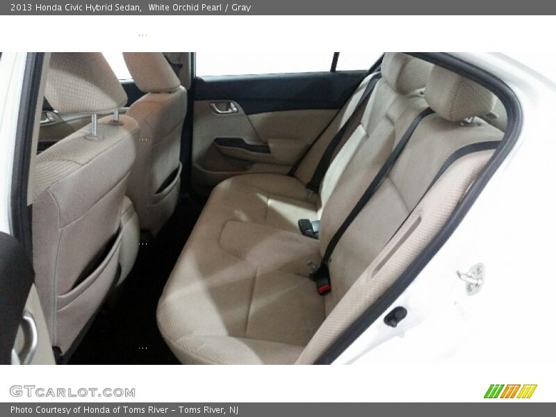 White Orchid Pearl / Gray 2013 Honda Civic Hybrid Sedan