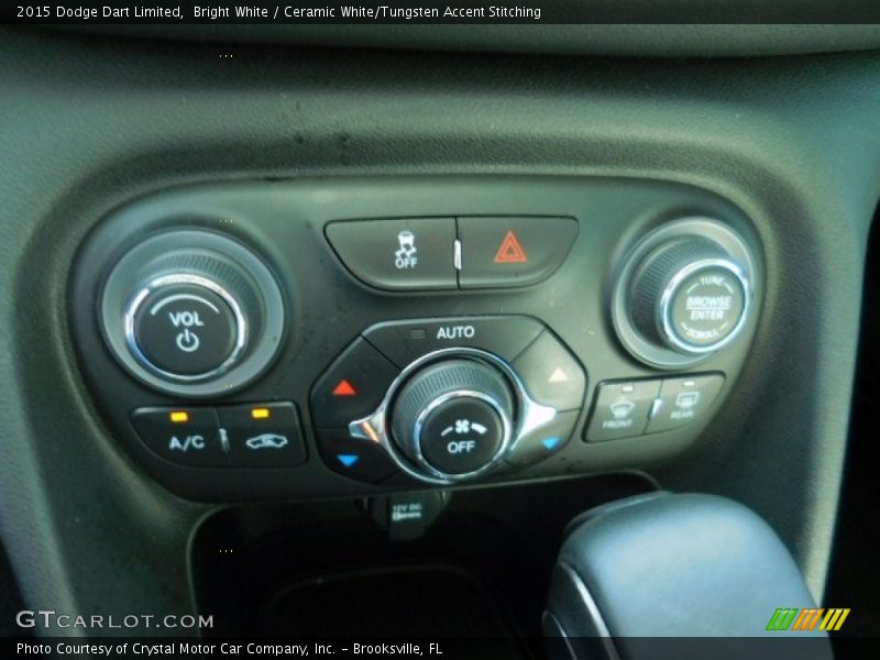 Bright White / Ceramic White/Tungsten Accent Stitching 2015 Dodge Dart Limited