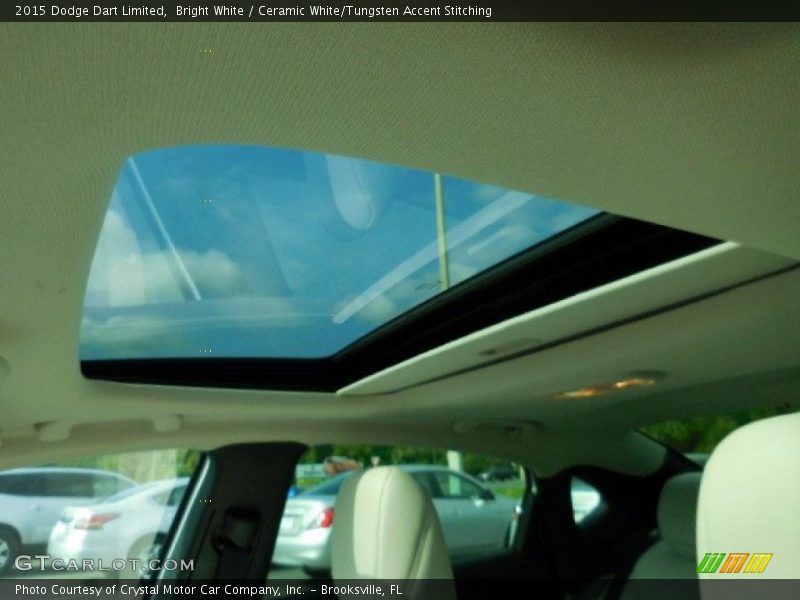 Bright White / Ceramic White/Tungsten Accent Stitching 2015 Dodge Dart Limited