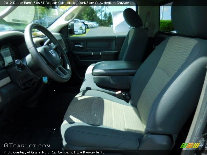 Black / Dark Slate Gray/Medium Graystone 2012 Dodge Ram 1500 ST Regular Cab