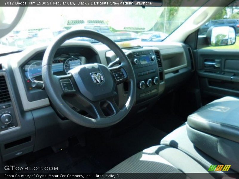 Black / Dark Slate Gray/Medium Graystone 2012 Dodge Ram 1500 ST Regular Cab