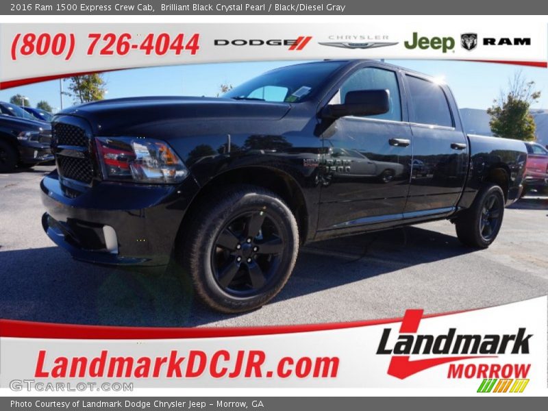 Brilliant Black Crystal Pearl / Black/Diesel Gray 2016 Ram 1500 Express Crew Cab