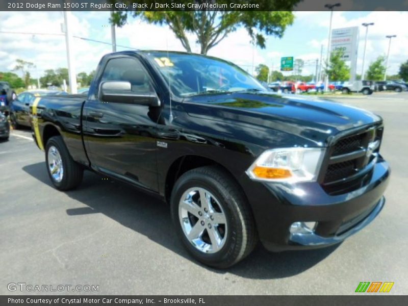 Black / Dark Slate Gray/Medium Graystone 2012 Dodge Ram 1500 ST Regular Cab