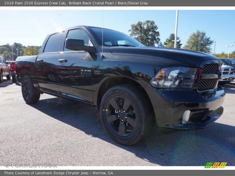 Brilliant Black Crystal Pearl / Black/Diesel Gray 2016 Ram 1500 Express Crew Cab