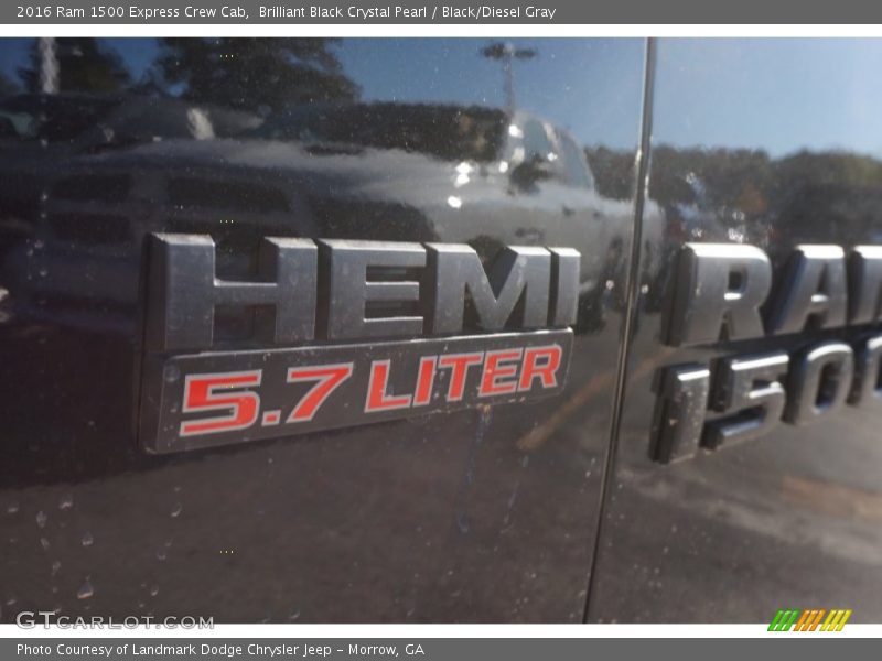 Brilliant Black Crystal Pearl / Black/Diesel Gray 2016 Ram 1500 Express Crew Cab