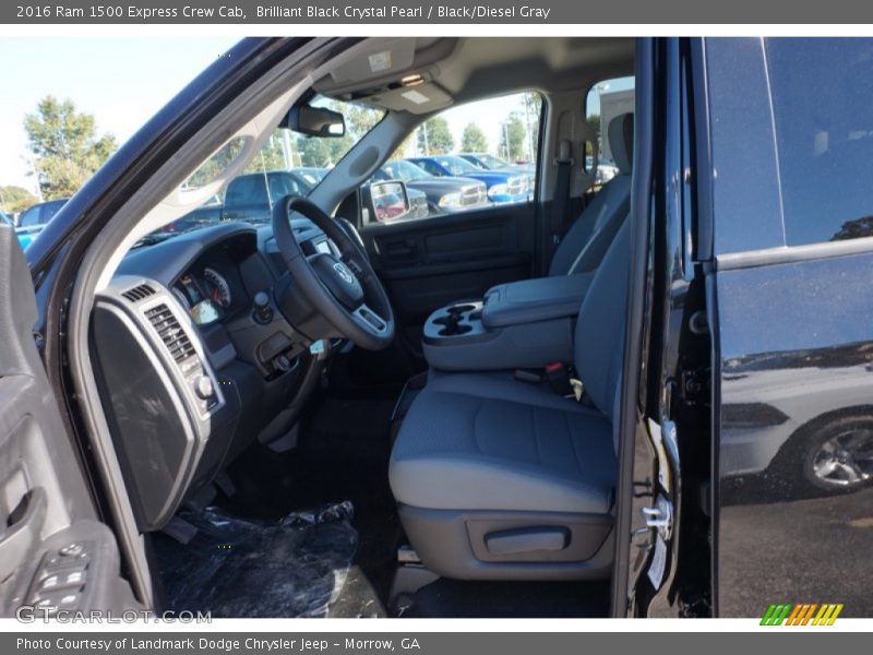 Brilliant Black Crystal Pearl / Black/Diesel Gray 2016 Ram 1500 Express Crew Cab