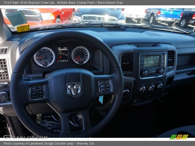 Brilliant Black Crystal Pearl / Black/Diesel Gray 2016 Ram 1500 Express Crew Cab