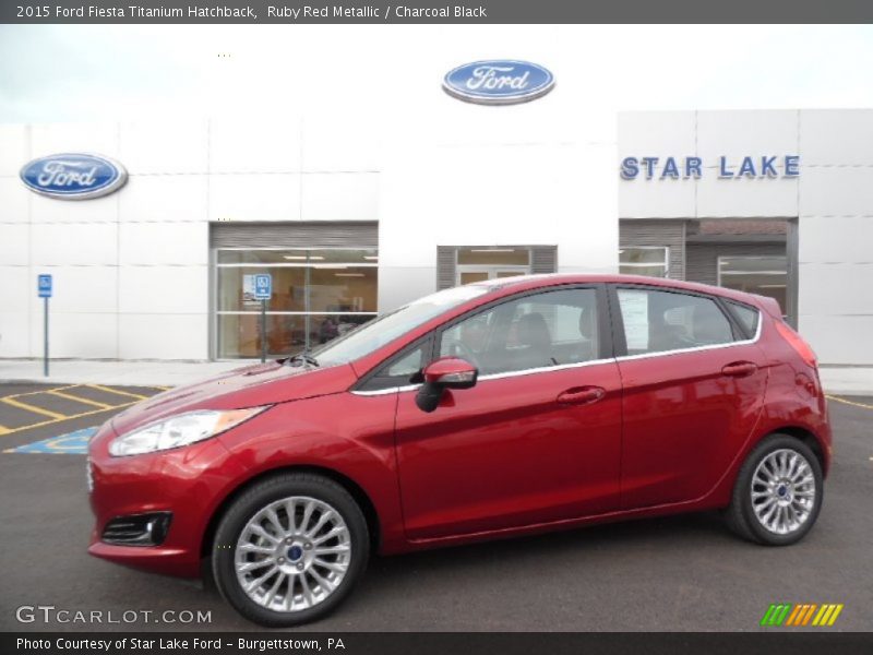 Ruby Red Metallic / Charcoal Black 2015 Ford Fiesta Titanium Hatchback