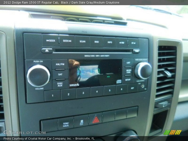 Black / Dark Slate Gray/Medium Graystone 2012 Dodge Ram 1500 ST Regular Cab