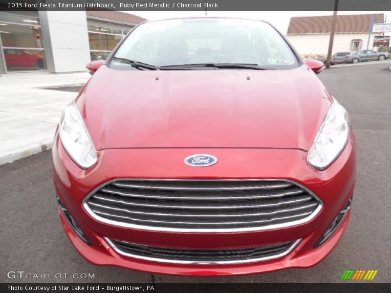 Ruby Red Metallic / Charcoal Black 2015 Ford Fiesta Titanium Hatchback