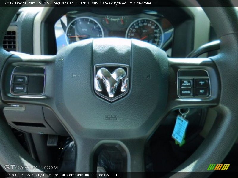 Black / Dark Slate Gray/Medium Graystone 2012 Dodge Ram 1500 ST Regular Cab