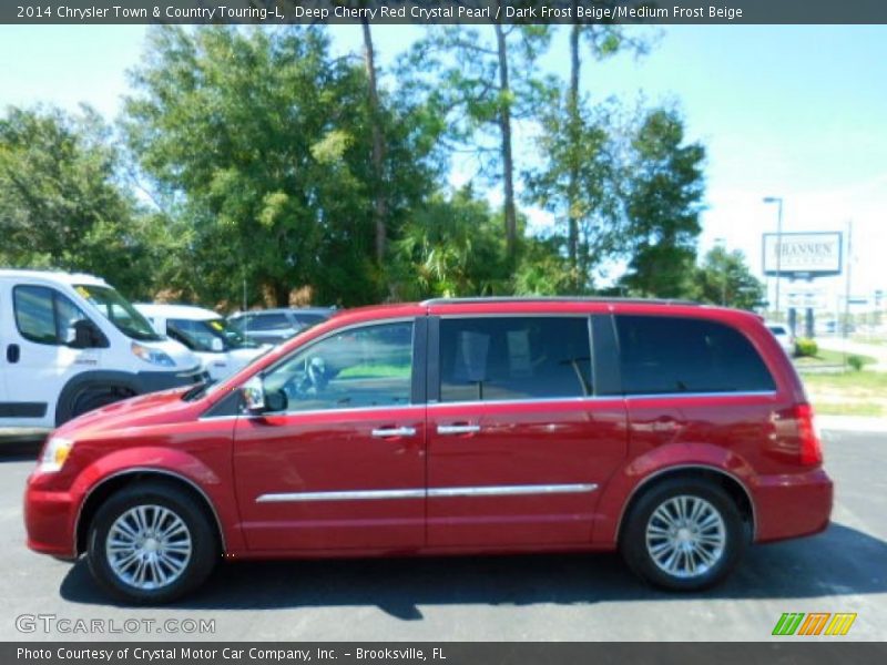 Deep Cherry Red Crystal Pearl / Dark Frost Beige/Medium Frost Beige 2014 Chrysler Town & Country Touring-L