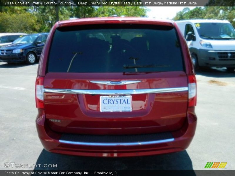 Deep Cherry Red Crystal Pearl / Dark Frost Beige/Medium Frost Beige 2014 Chrysler Town & Country Touring-L