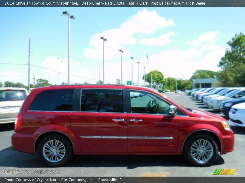 Deep Cherry Red Crystal Pearl / Dark Frost Beige/Medium Frost Beige 2014 Chrysler Town & Country Touring-L