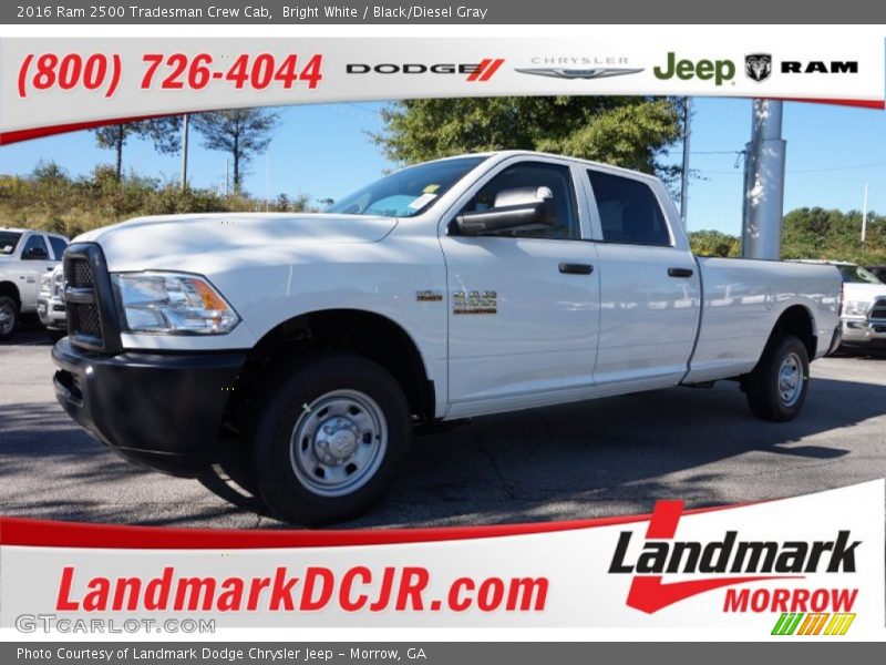 Bright White / Black/Diesel Gray 2016 Ram 2500 Tradesman Crew Cab