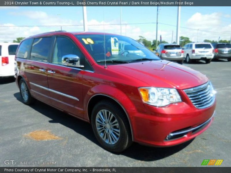 Deep Cherry Red Crystal Pearl / Dark Frost Beige/Medium Frost Beige 2014 Chrysler Town & Country Touring-L