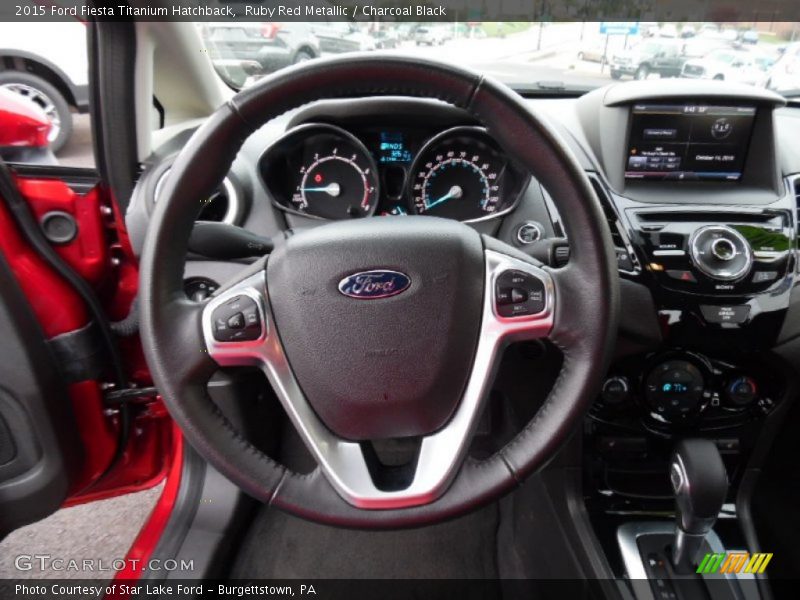 Ruby Red Metallic / Charcoal Black 2015 Ford Fiesta Titanium Hatchback