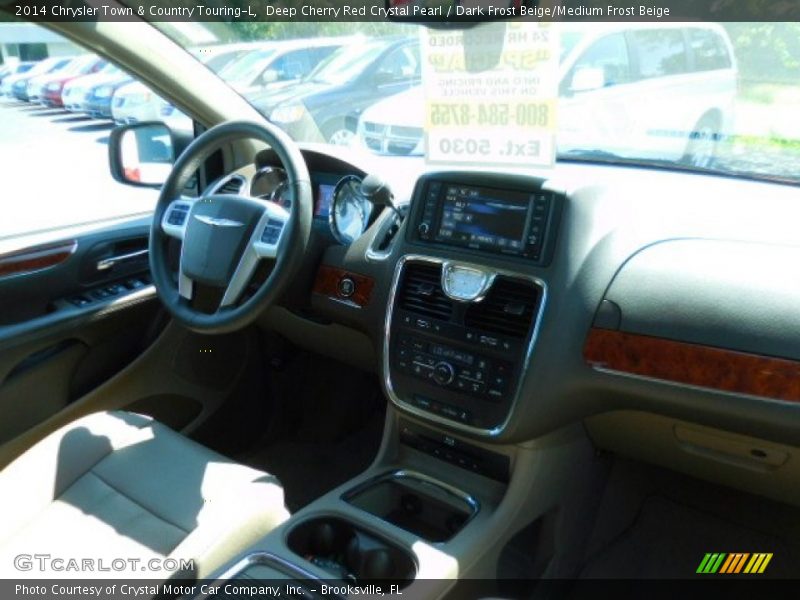 Deep Cherry Red Crystal Pearl / Dark Frost Beige/Medium Frost Beige 2014 Chrysler Town & Country Touring-L