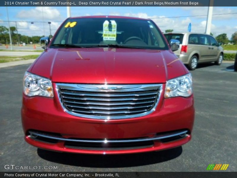 Deep Cherry Red Crystal Pearl / Dark Frost Beige/Medium Frost Beige 2014 Chrysler Town & Country Touring-L