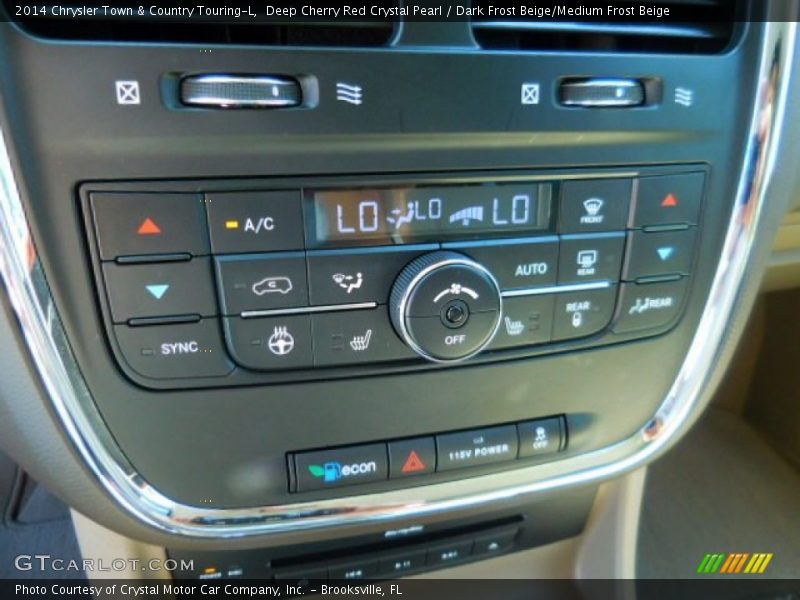 Deep Cherry Red Crystal Pearl / Dark Frost Beige/Medium Frost Beige 2014 Chrysler Town & Country Touring-L